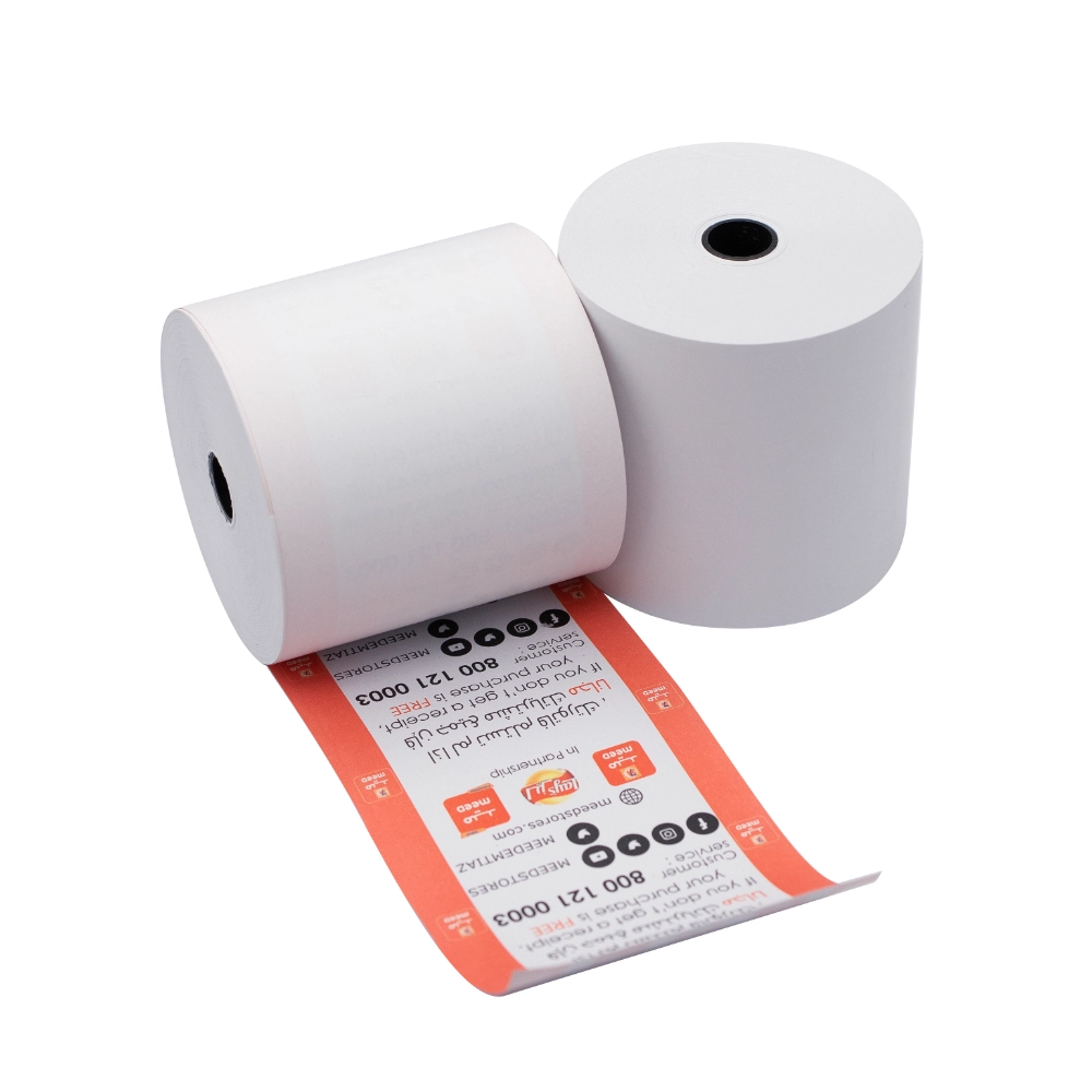 Rollo de papel de recibos de cajero automático 80 Mm × 180 milímetro