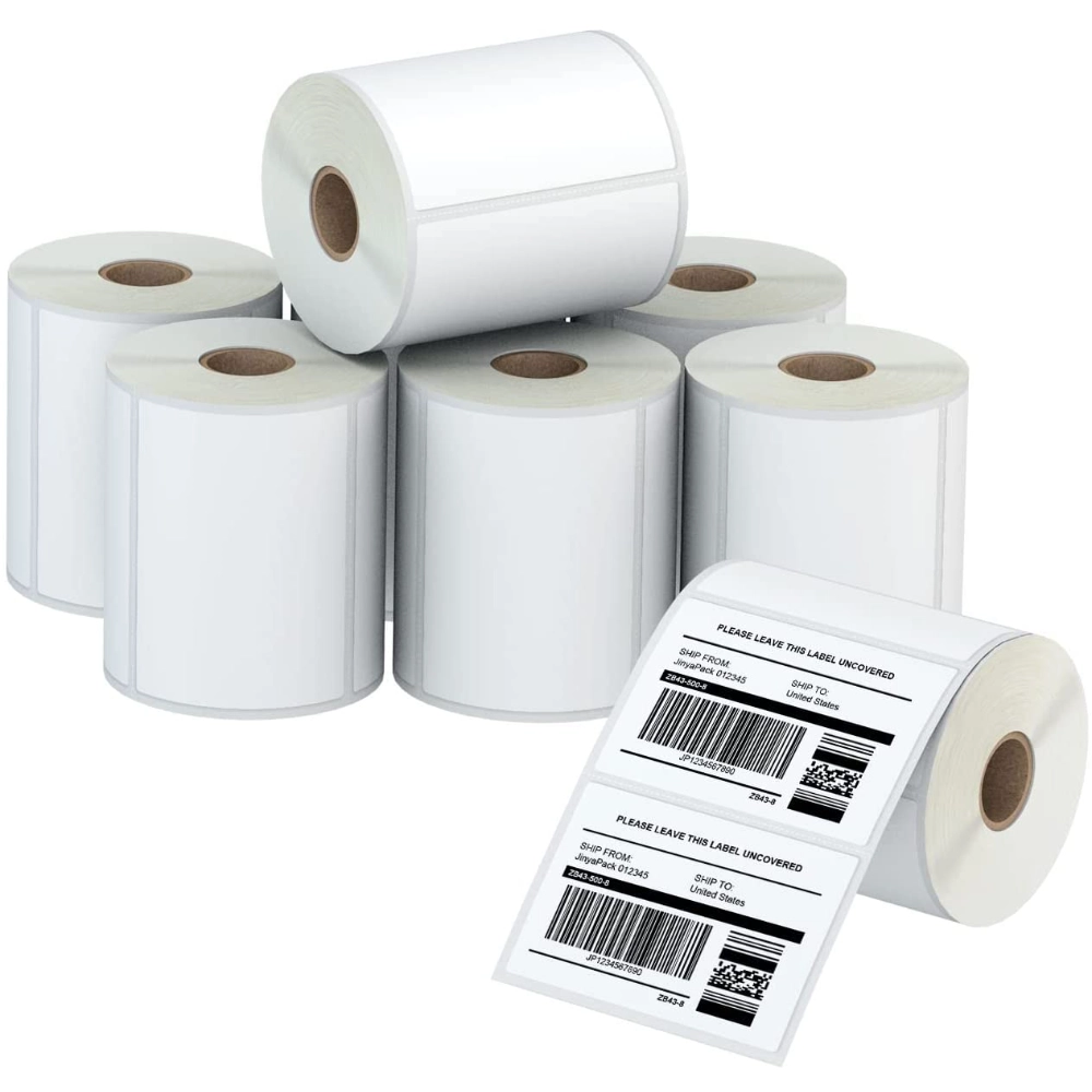 Pegatina impermeable de etiqueta de envío de código de barras