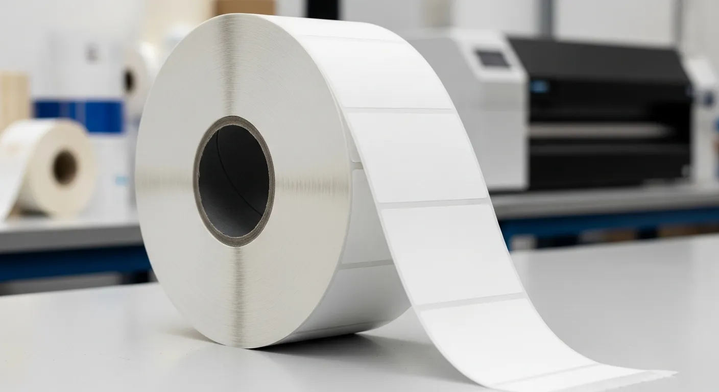Rollo jumbo de etiquetas térmicas