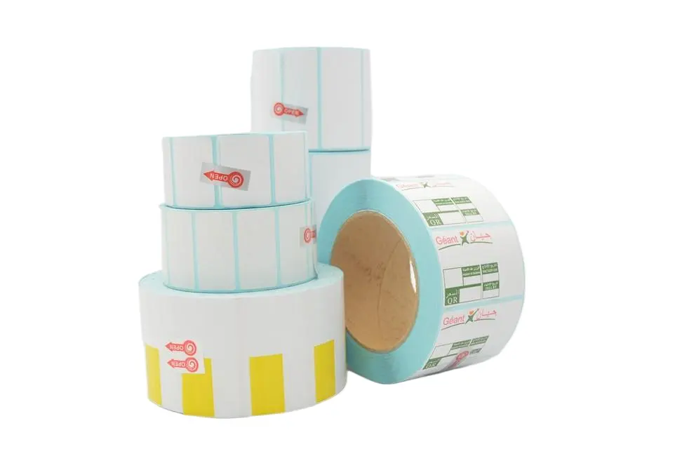 Etiqueta térmica impresa a medida de fábrica