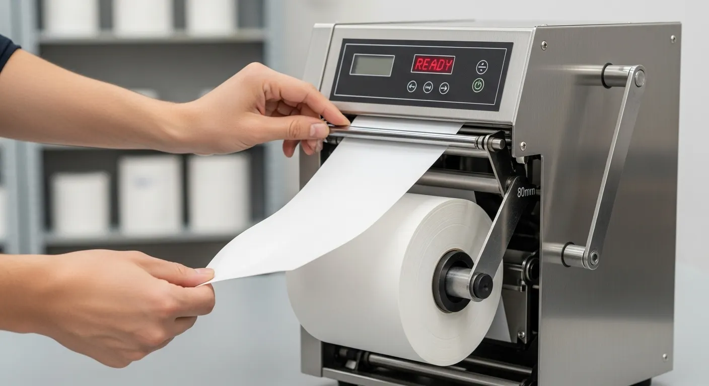 Distribuidor de rollos de papel térmico