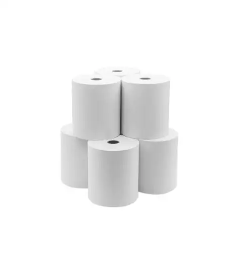 Rolos de papel térmico con marca